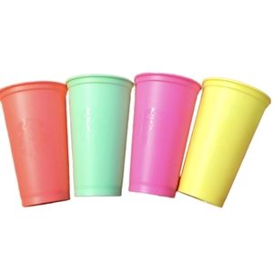 Starbucks 4 Pack Summer 2013 Plastic Cups 16oz Size in Bright Colors